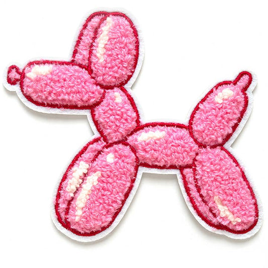 Fuzzy Balloon Dog Iron-on Patch