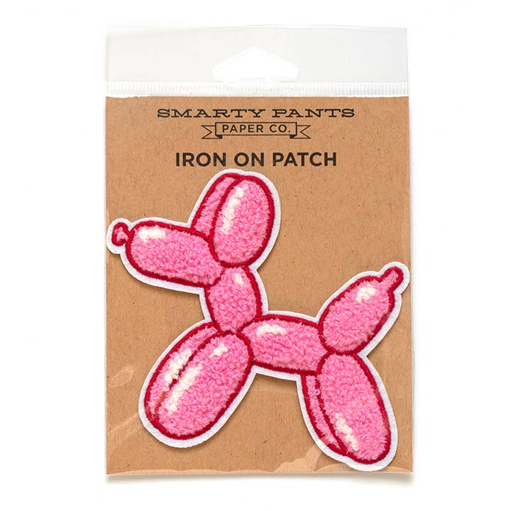 Fuzzy Balloon Dog Iron-on Patch