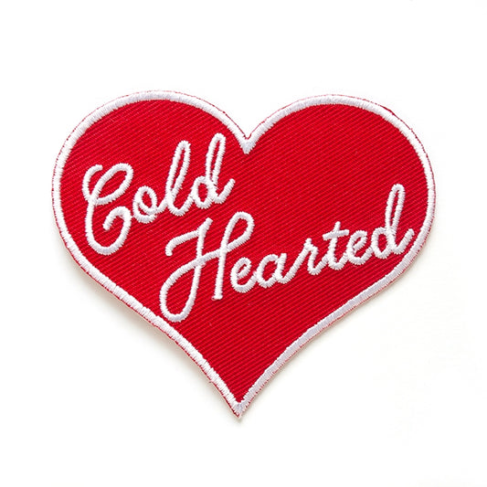 Cold Hearted Iron-on Heart Shaped Patch