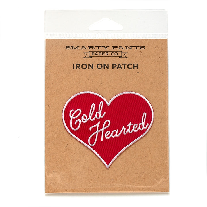 Cold Hearted Iron-on Heart Shaped Patch