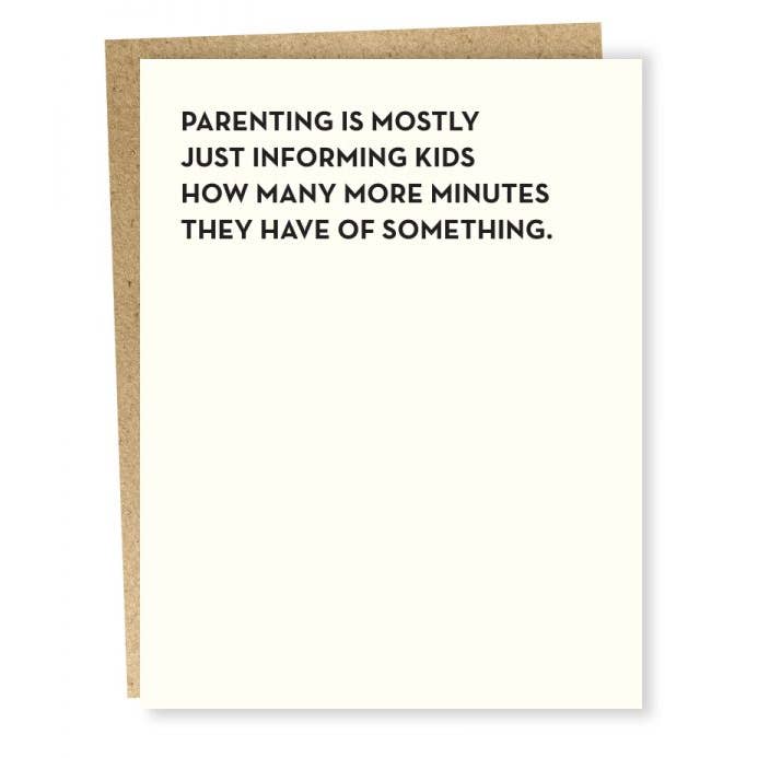 Minutes Parenting Card