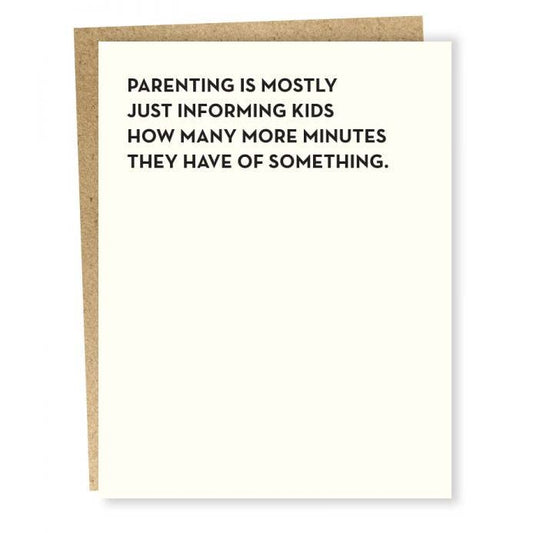 Minutes Parenting Card