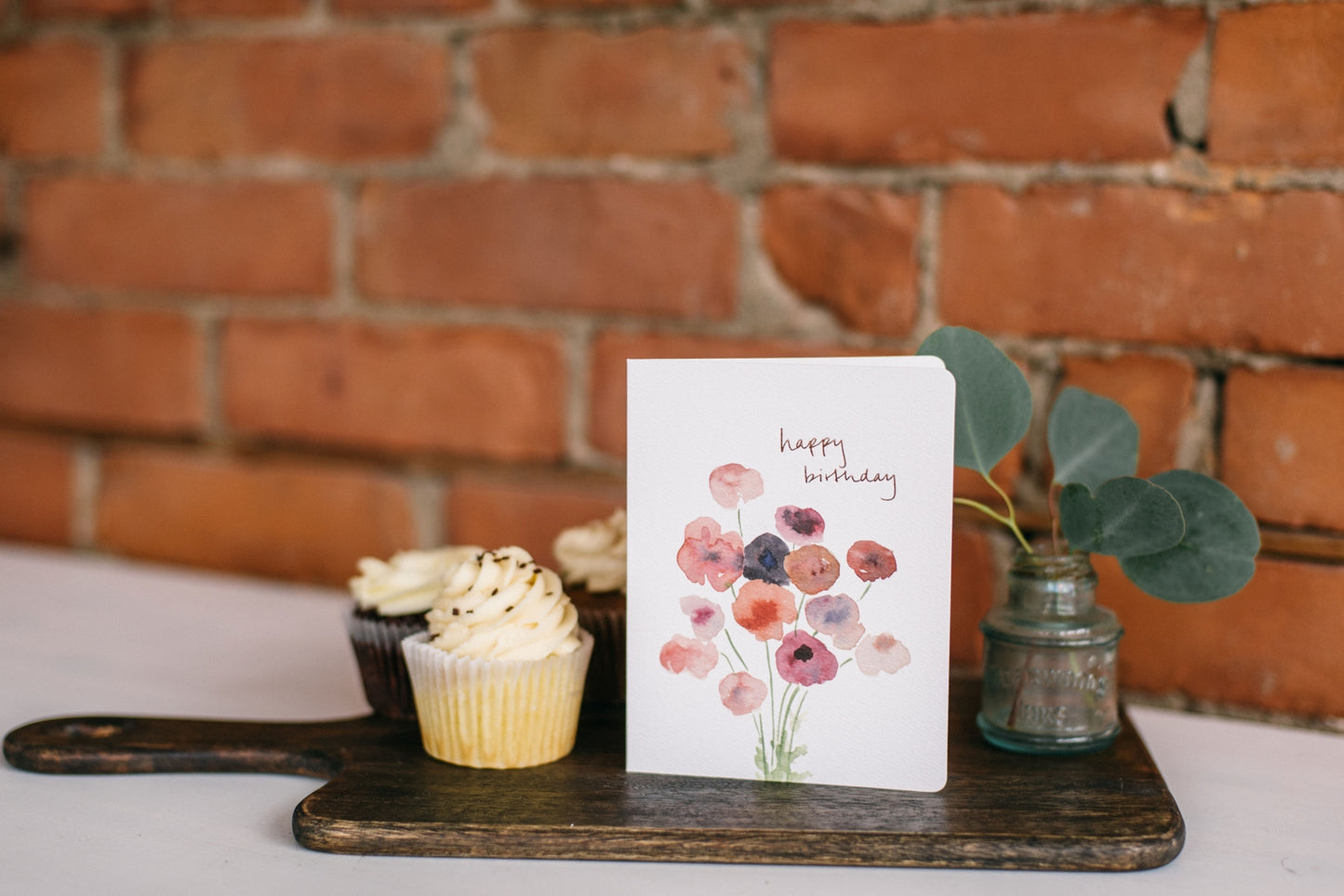 Poppies Watercolor Birthday Card