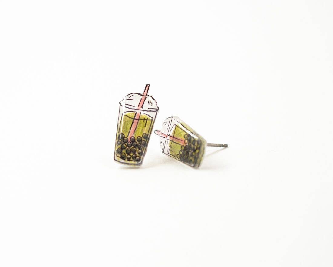 Bubble Tea Boba Earrings