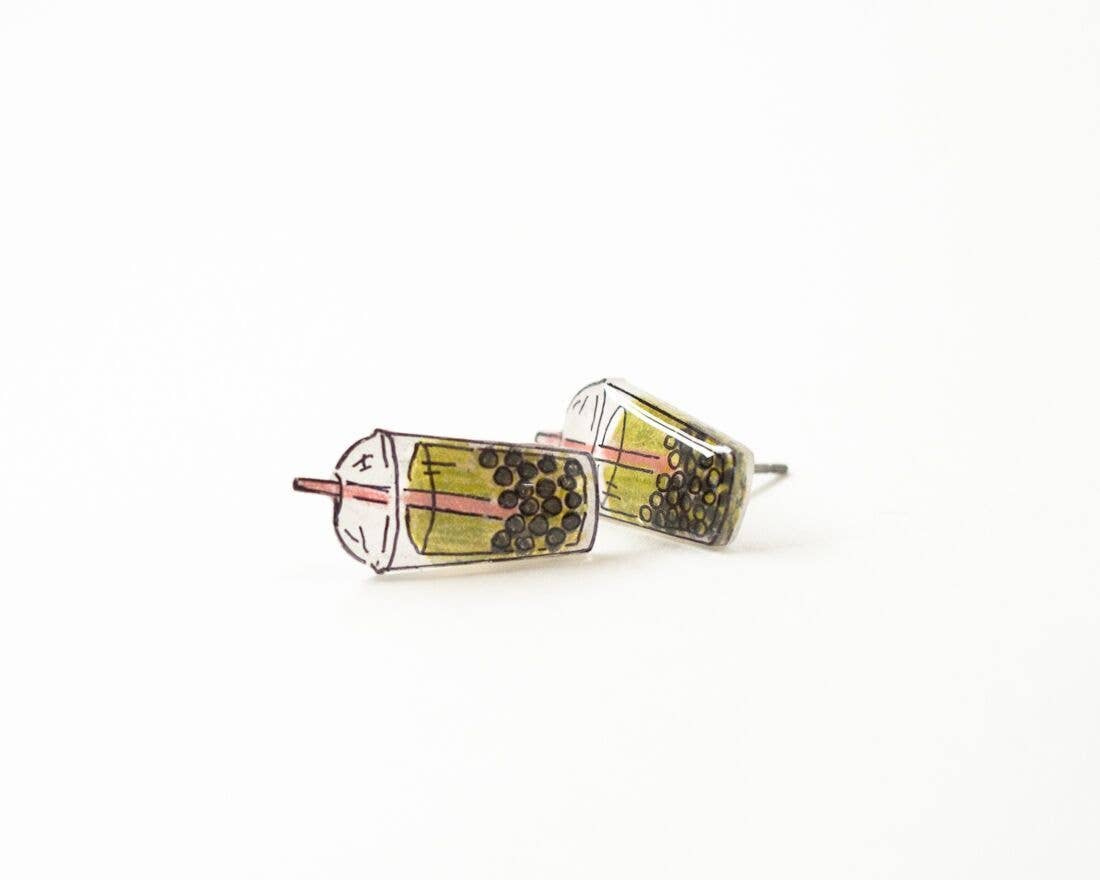Bubble Tea Boba Earrings