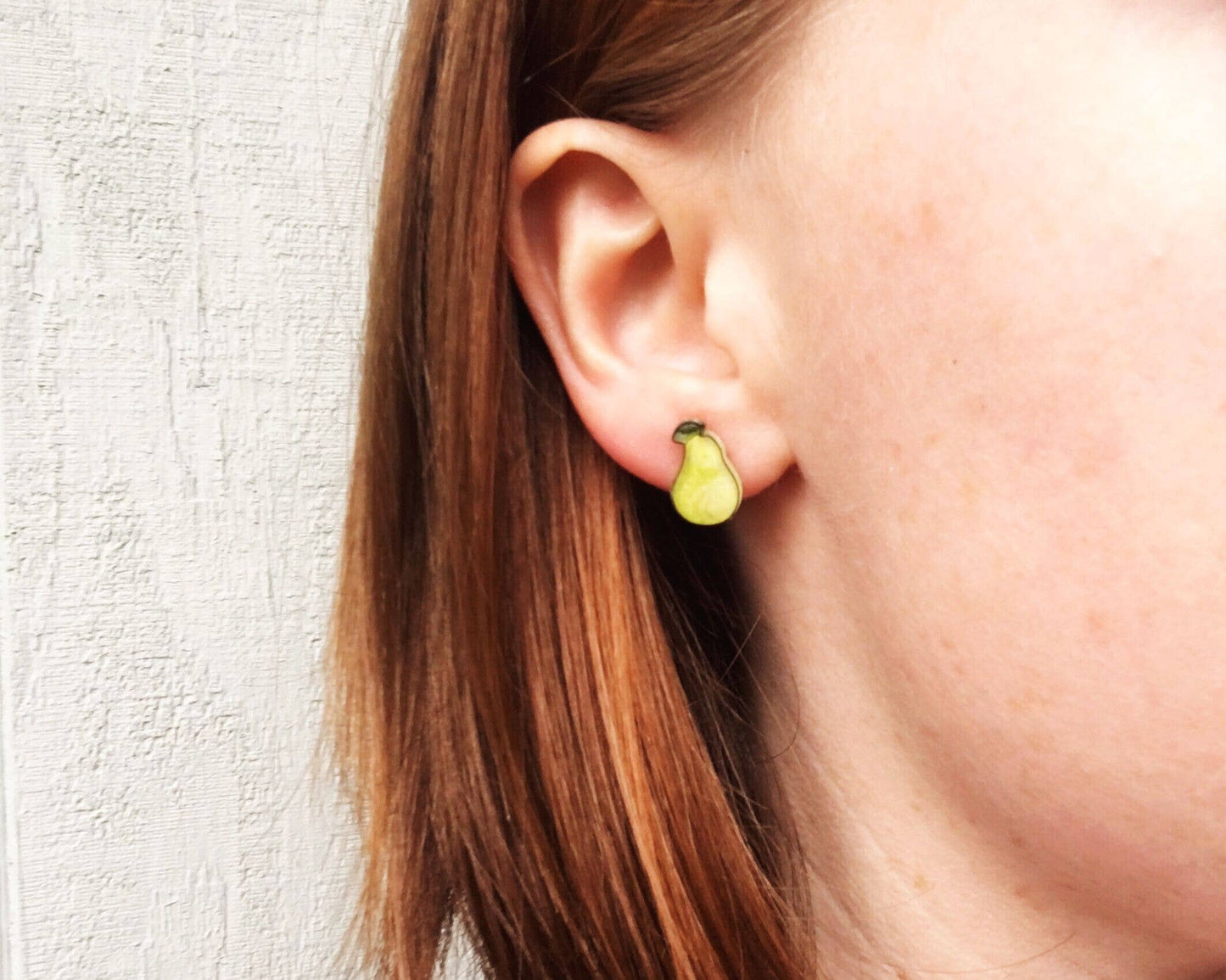 Pear Fruit Stud Earrings