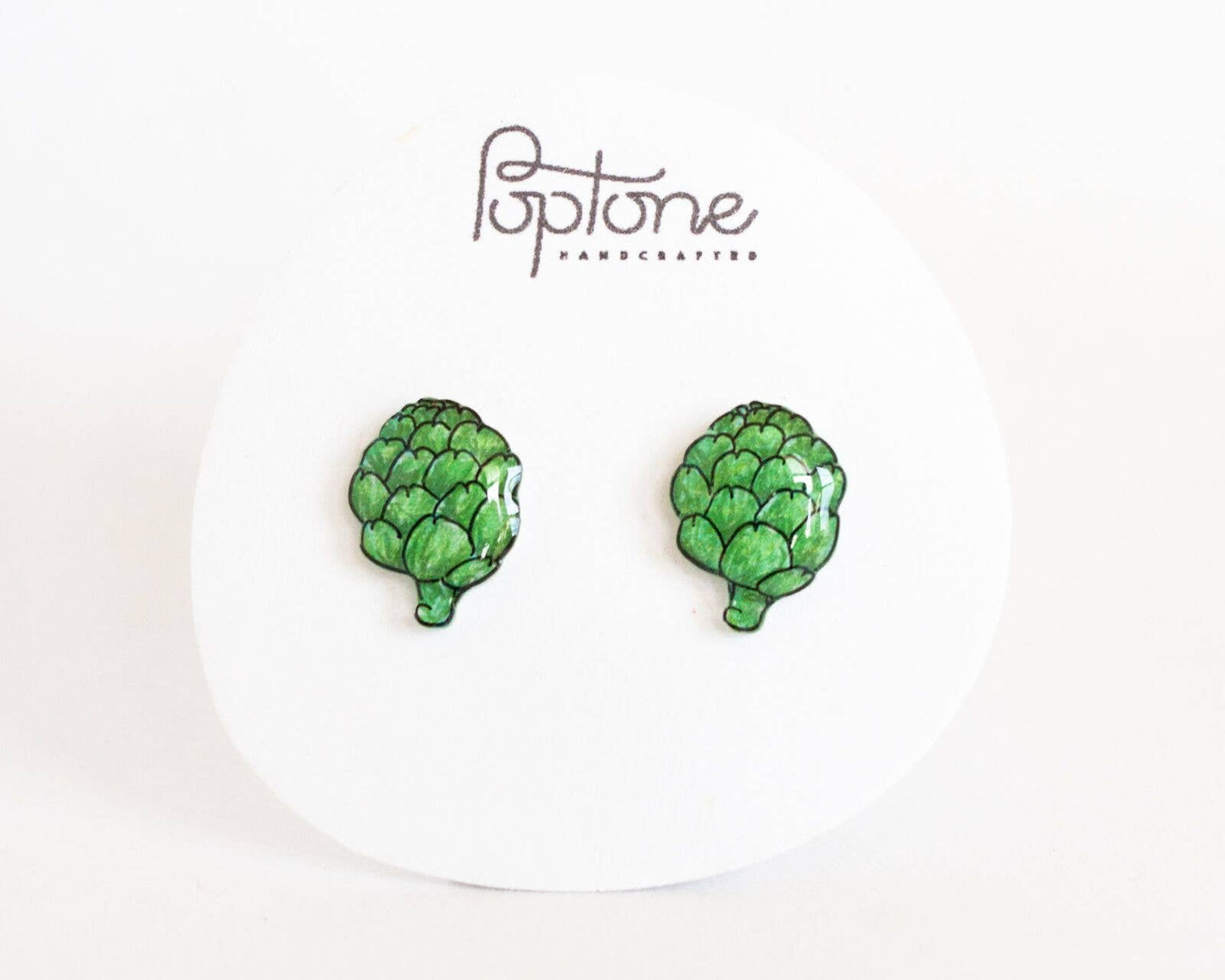Artichoke Vegetable Stud Earrings