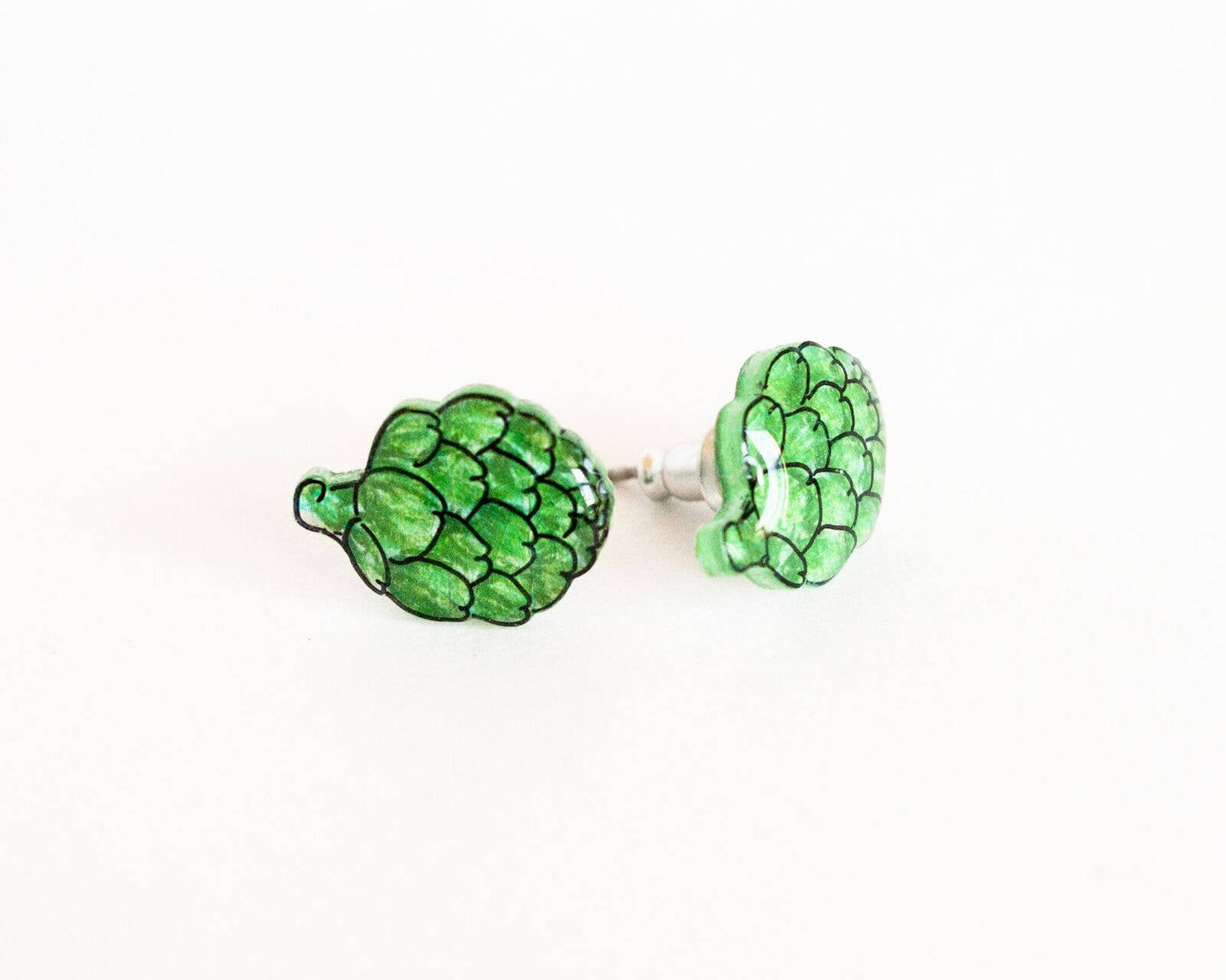 Artichoke Vegetable Stud Earrings