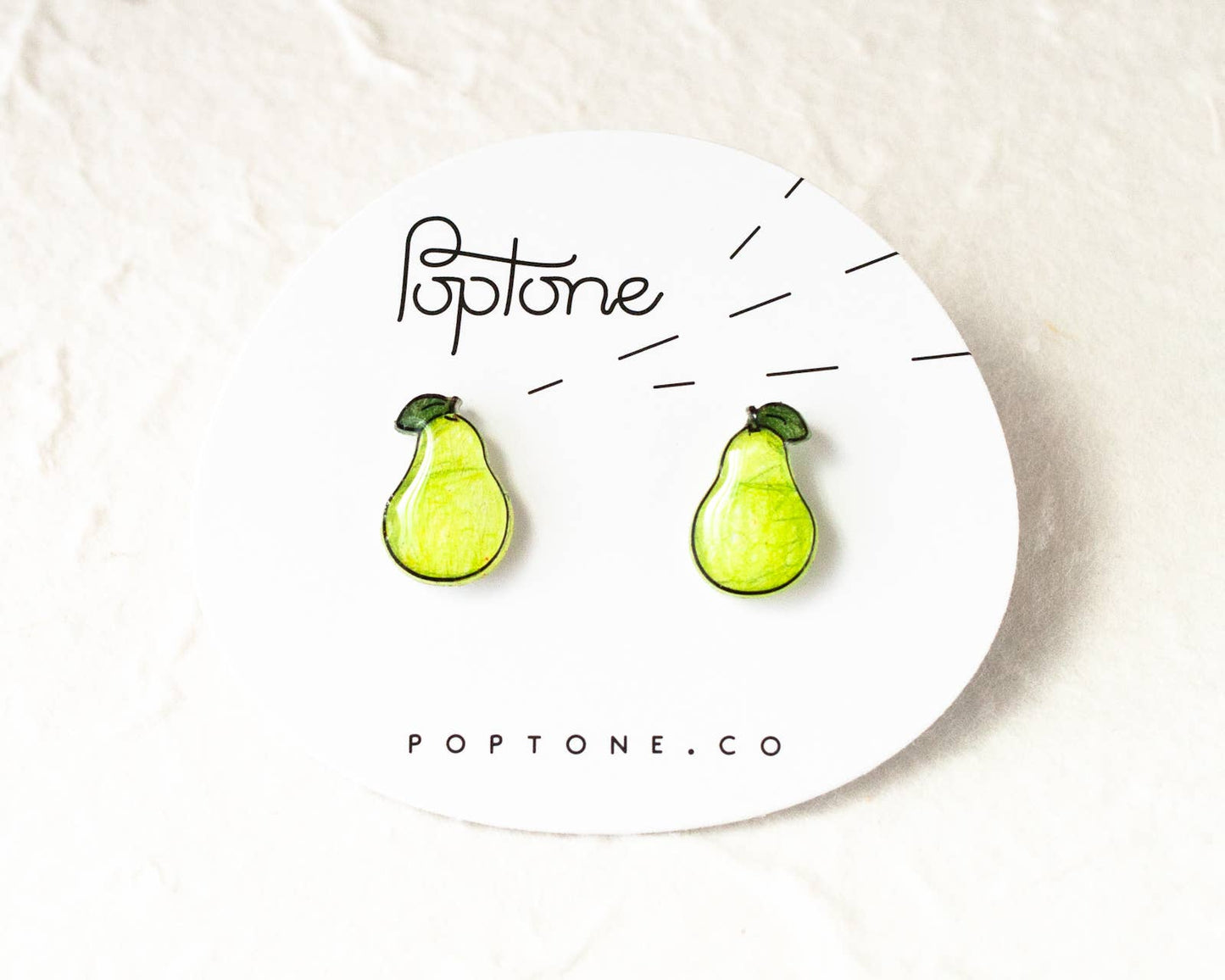 Pear Fruit Stud Earrings