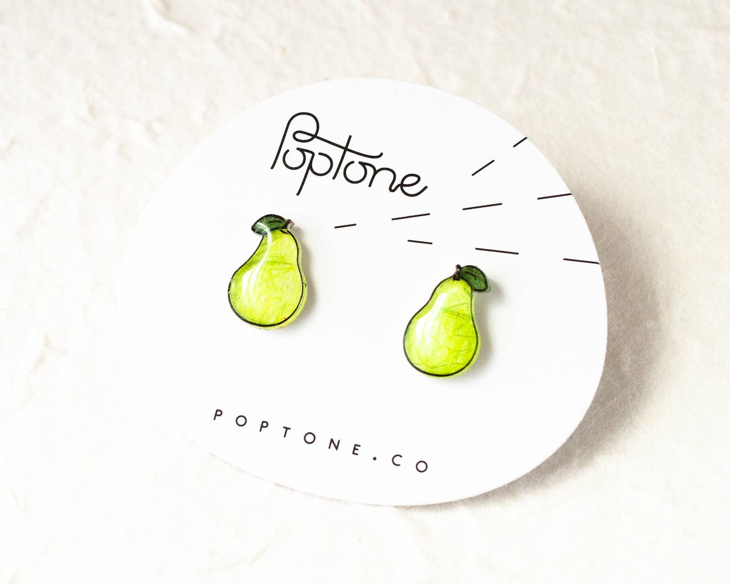 Pear Fruit Stud Earrings