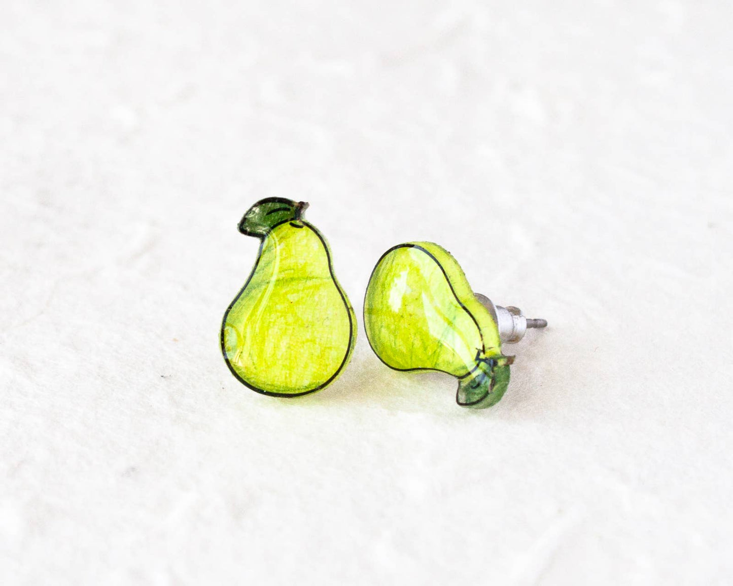 Pear Fruit Stud Earrings