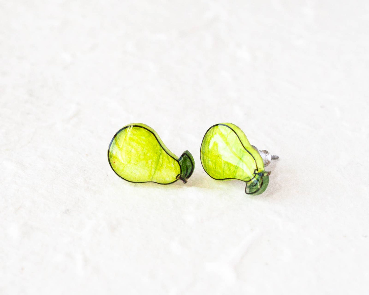 Pear Fruit Stud Earrings
