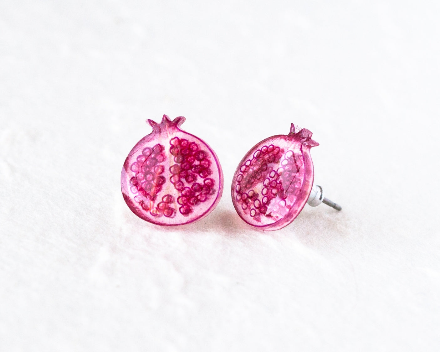 Pomegranate Fruit Stud Earrings