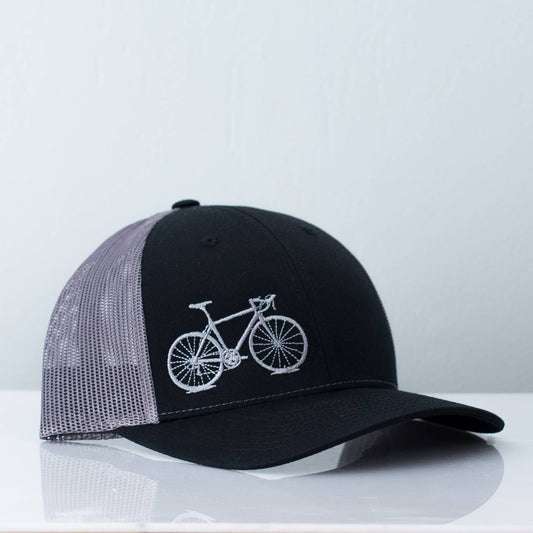 Road Bike Trucker Hat - Black