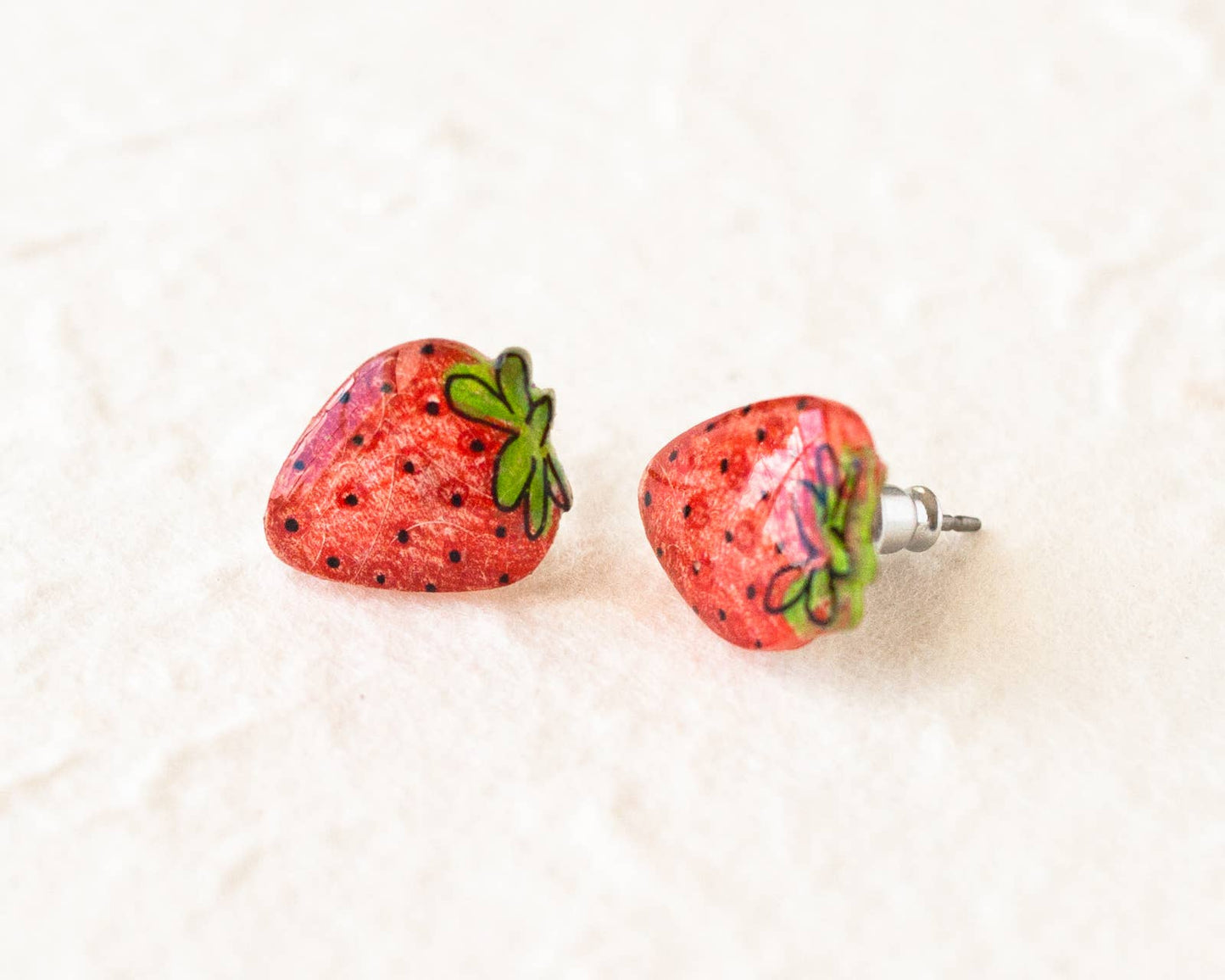 Cute Strawberry Fruit Summer Stud Earrings