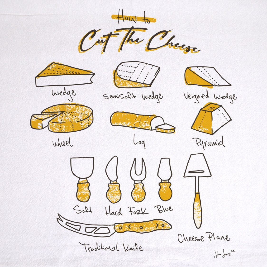 Cut the Cheese Tea Towel