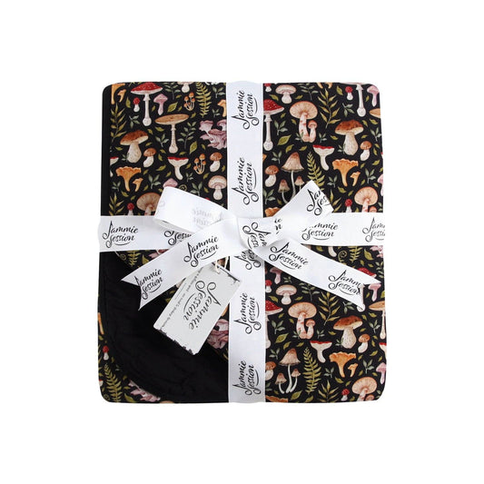 Mystic Mushrooms Mini Quilted Blanket