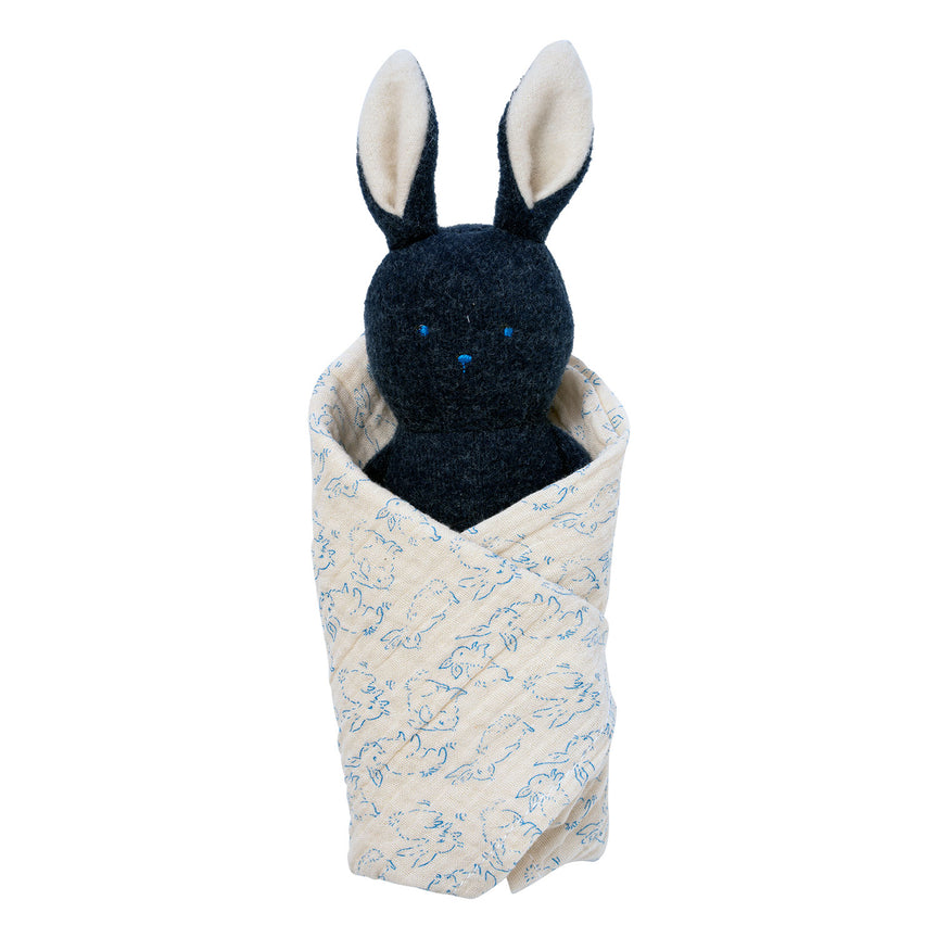 Bunny Rattle & Burp Cloth