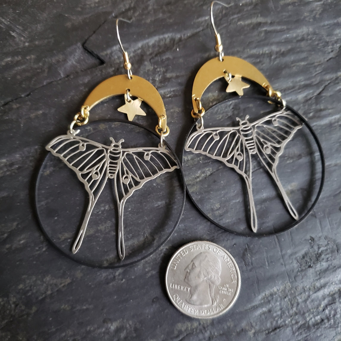 Luna - Celestial Mixed Metal Statement Earrings