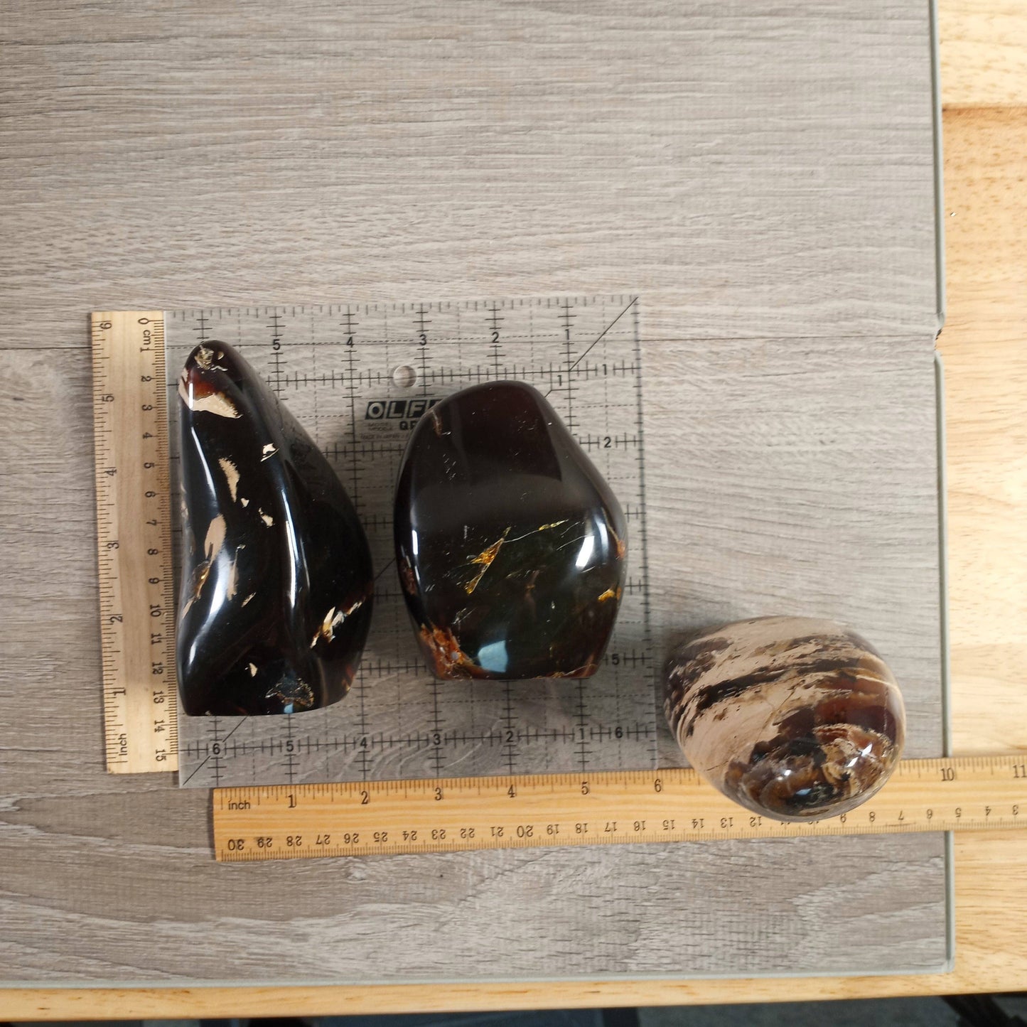 Indonesian Black Amber Freeform for Crystal Shops