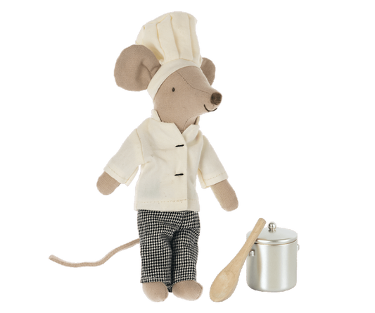 Chef Mouse w/ Soup Pot & Spoon