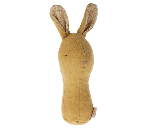 Lullaby Friends Bunny Rattle in Dusty yellow