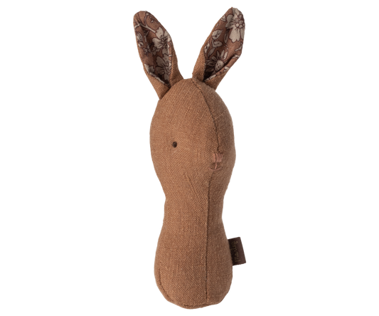 Lullaby Friends Bunny Rattle in Chocolate