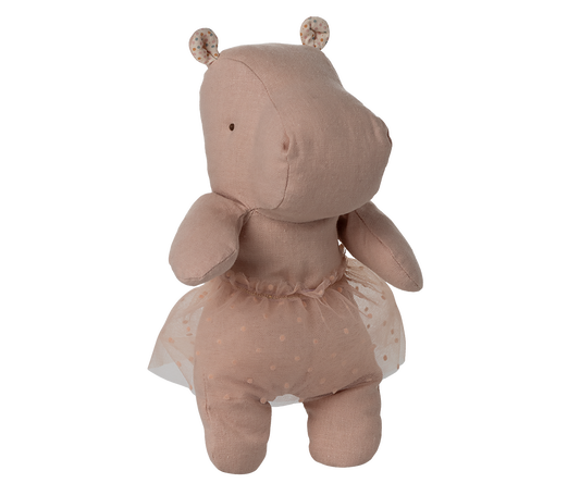 Safari Friends Hippo With Skirt Soft Rose