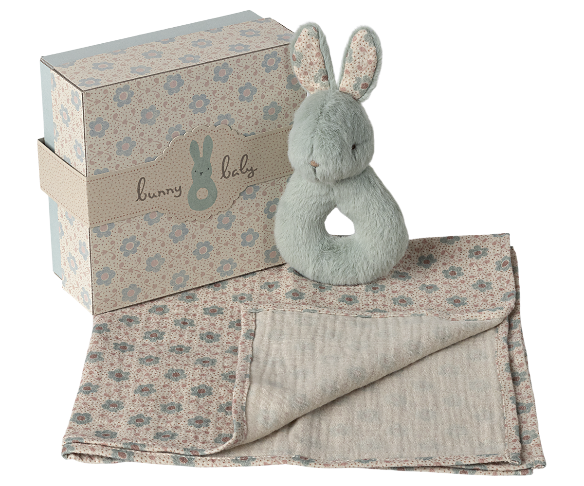 Soft Rabbit Rattle Set