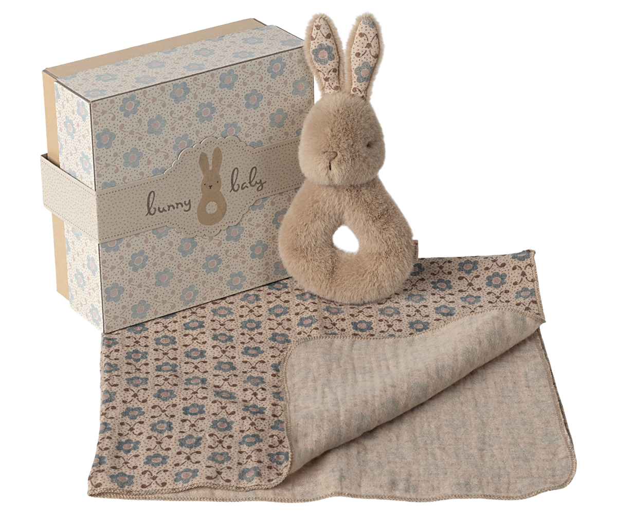 Soft Rabbit Rattle Set