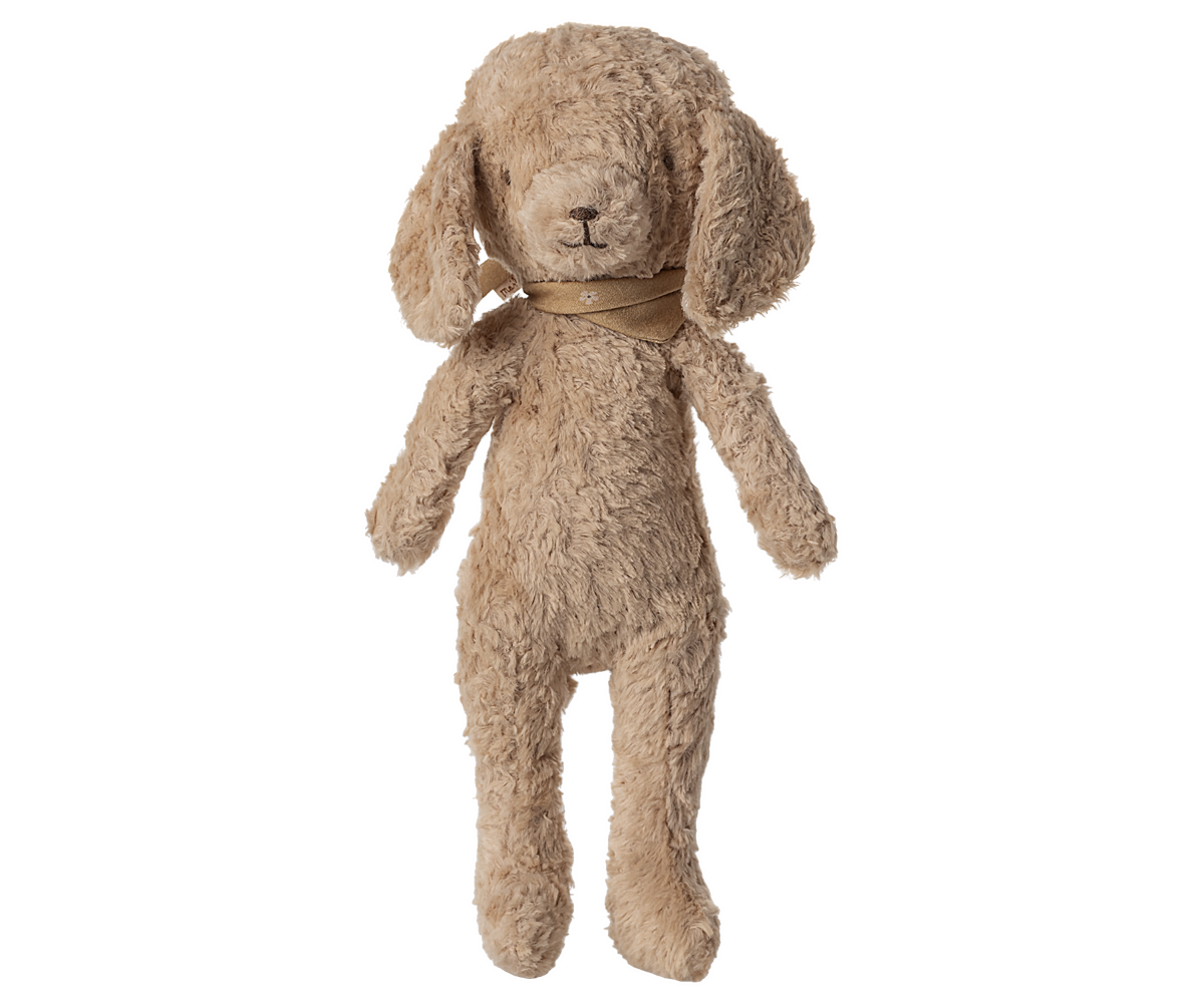 Soft Vintage Plush Poodle Dog Dusty Powder