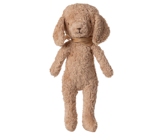 Soft Vintage Plush Poodle Dog Dusty Powder