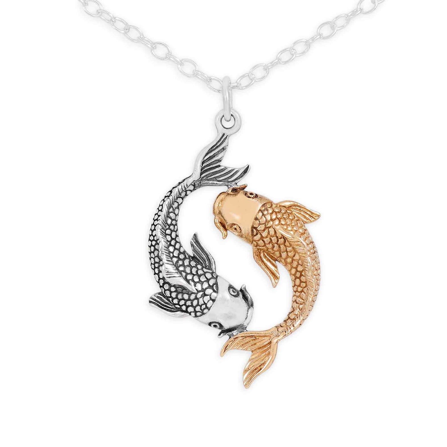 Mixed Metal Double Koi Necklace