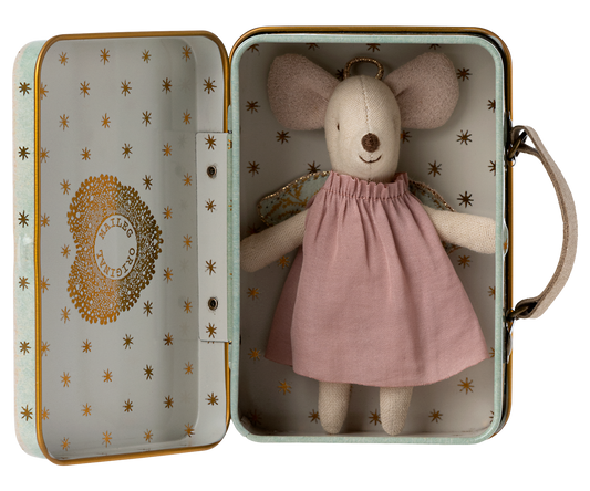 Angel Mouse In Suitcase