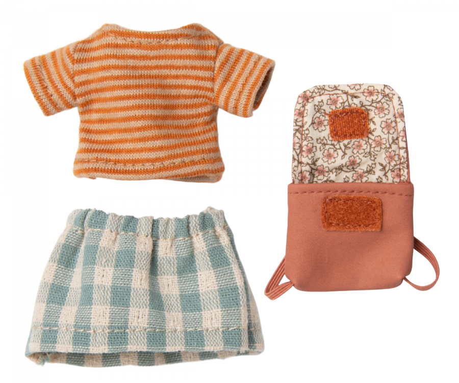 Tricycle Mouse, Big Sister w/Old Rose Bag