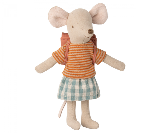 Tricycle Mouse, Big Sister w/Old Rose Bag