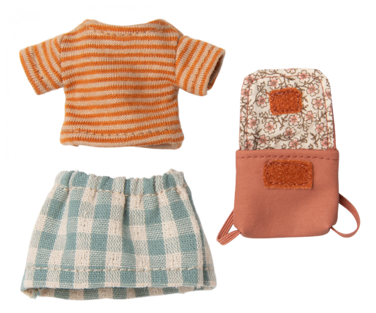 Clothes and Bag for Big Sister Mouse - Old Rose