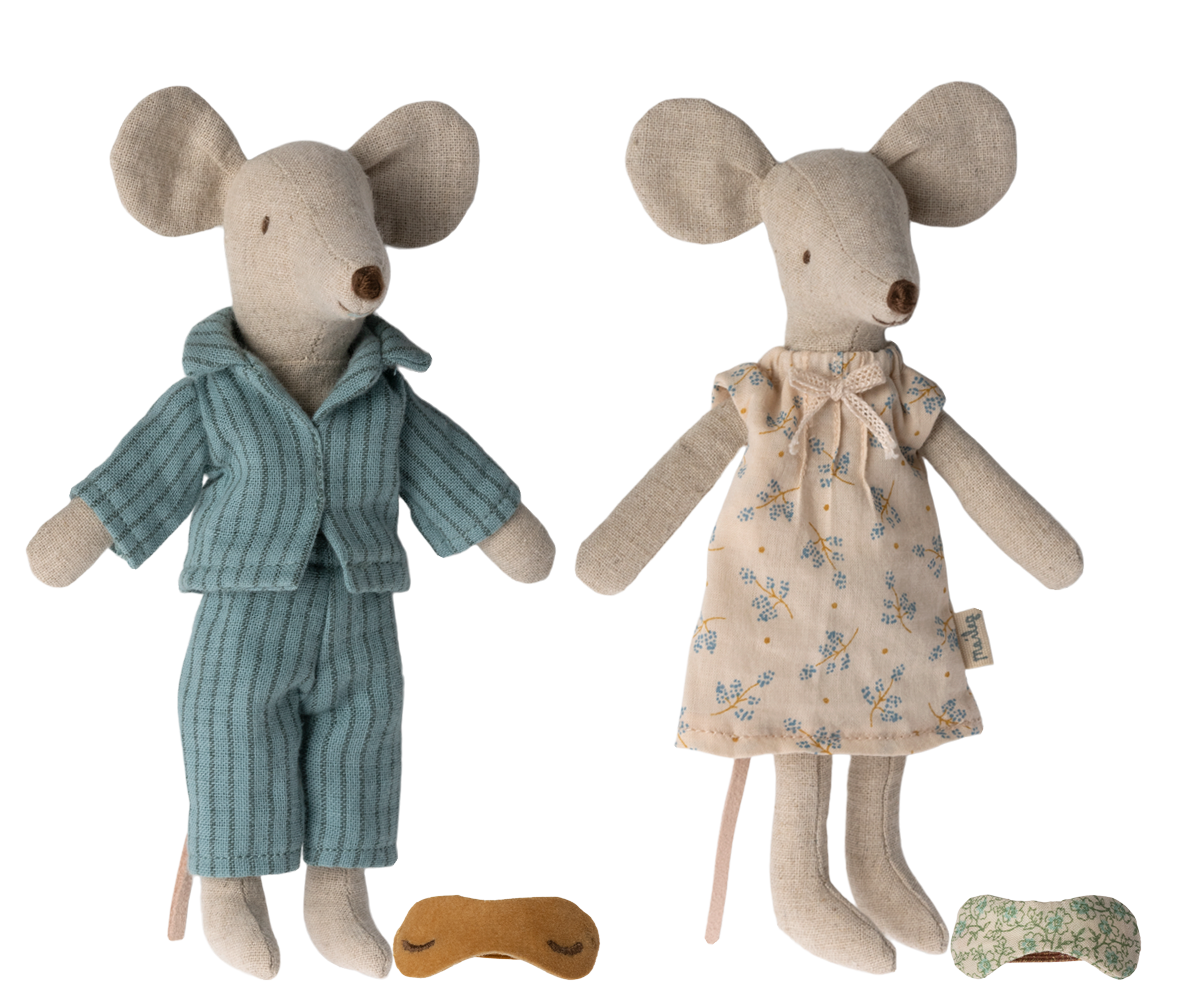 Mum and Dad Mice In Cigar Box 11-3302-00