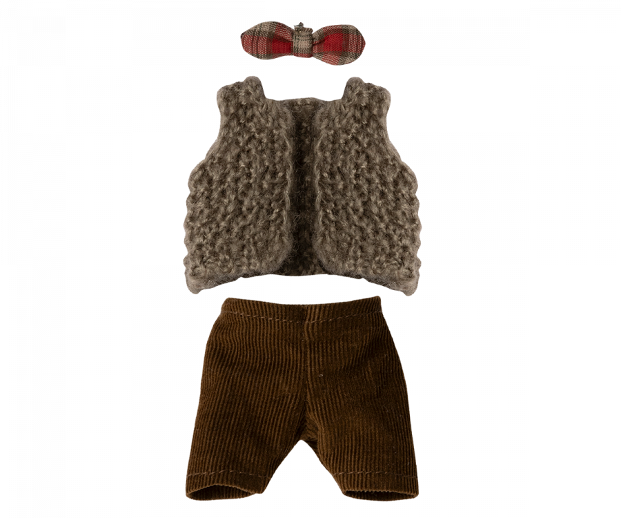 Vest, Pants, and Bowtie for Grandpa Mouse