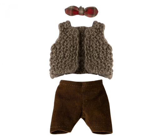 Vest, Pants, and Bowtie for Grandpa Mouse