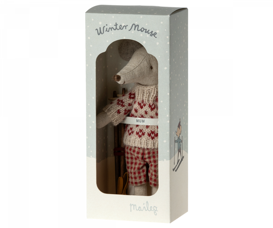 Mum Winter Mouse With Ski Set