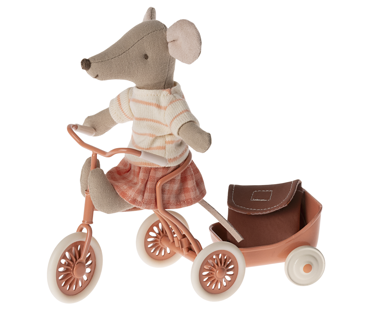 Tricycle Mouse, Big Sister w/Coral Backpack