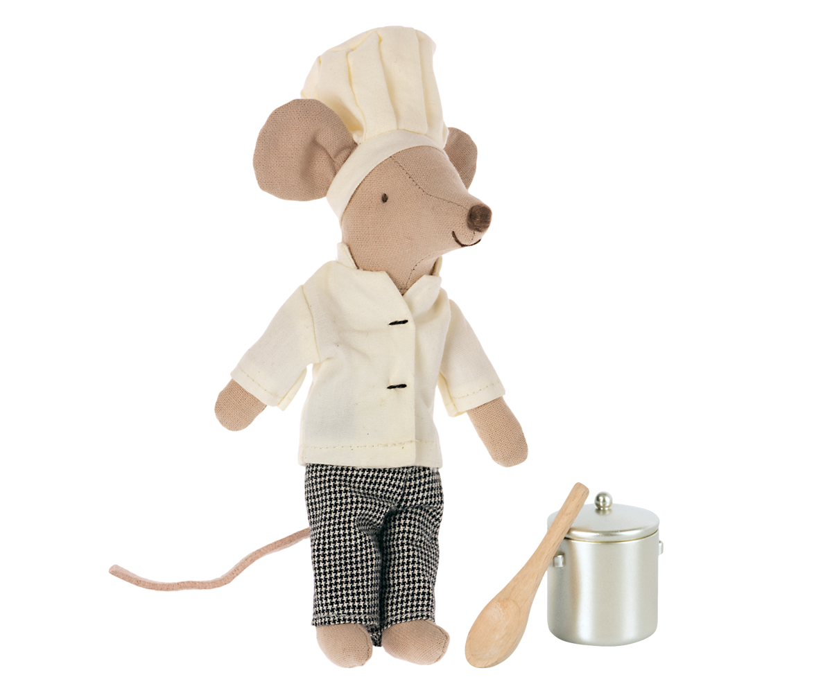 Chef Mouse w/ Soup Pot & Spoon