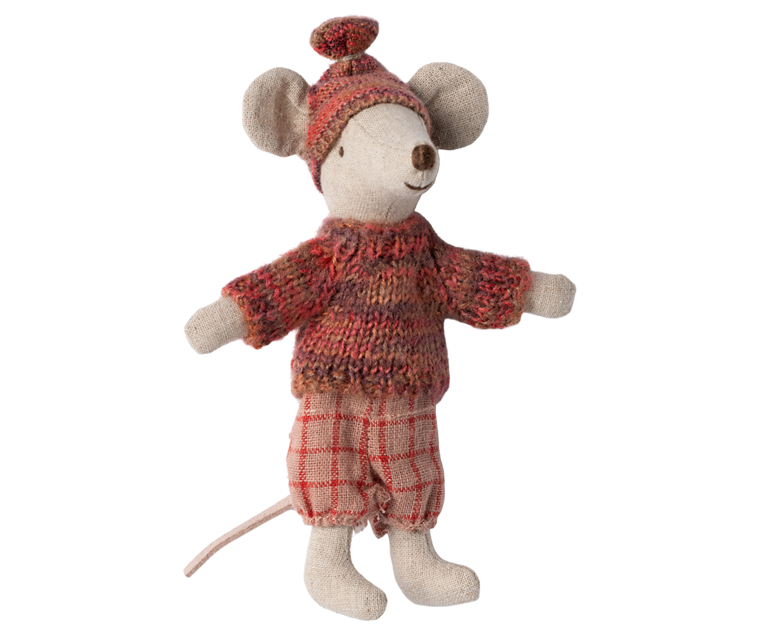 Winter Mouse With Ski Set Big Sister - Rose