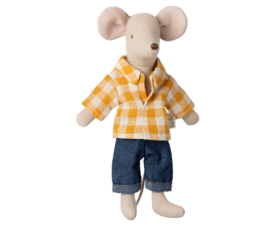Dad Mouse in Checked Shirt and Denim