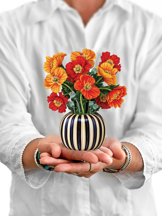 Mini French Poppies Pop-up Greeting Card