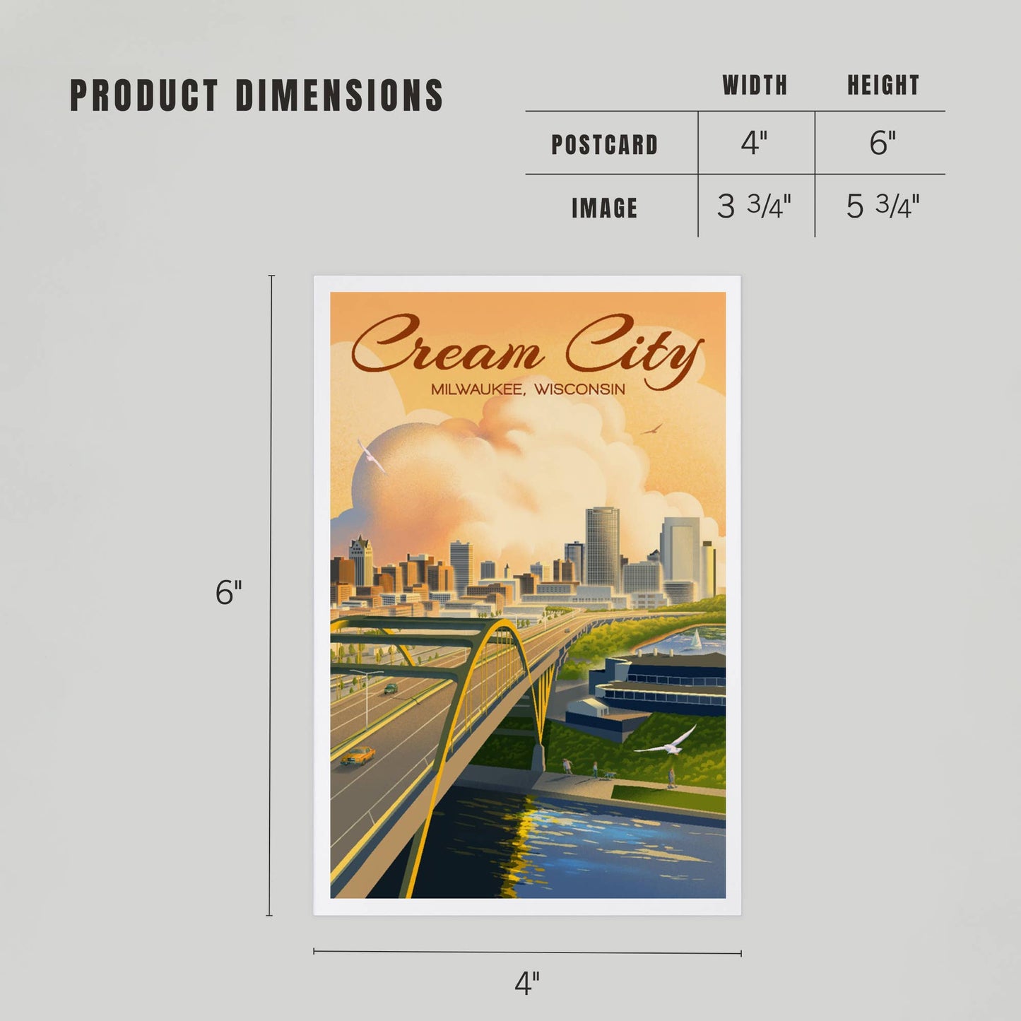 Premium Postcard Milwaukee, Wisconsin Cream City Lithograph
