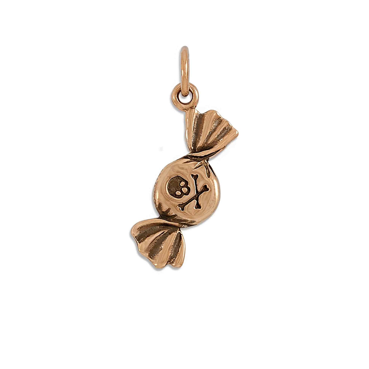 Sterling Silver or Bronze Poison Candy Charm 22x8mm