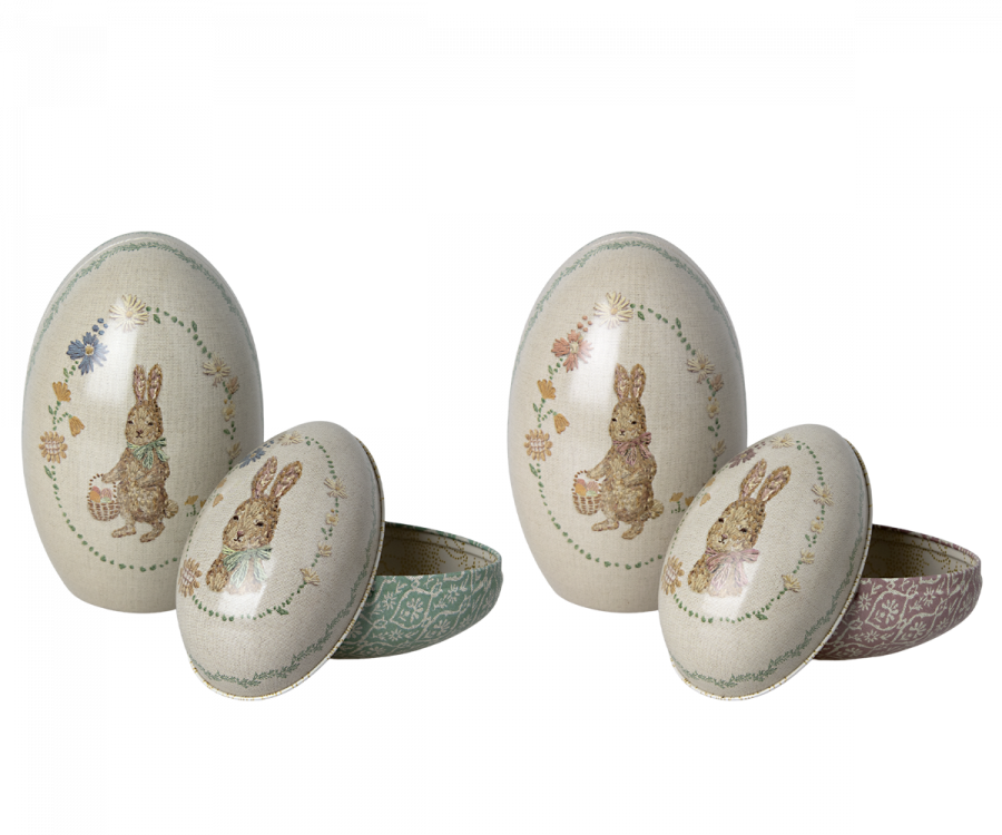 Metal Easter Egg Set of 2