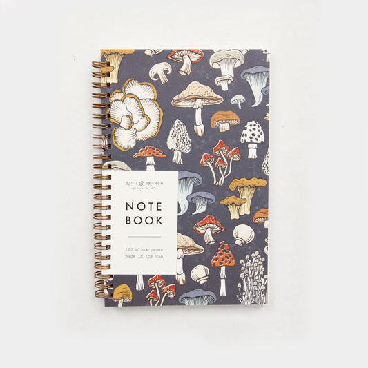 Mushroom + Fungi Spiral Bound Notebook